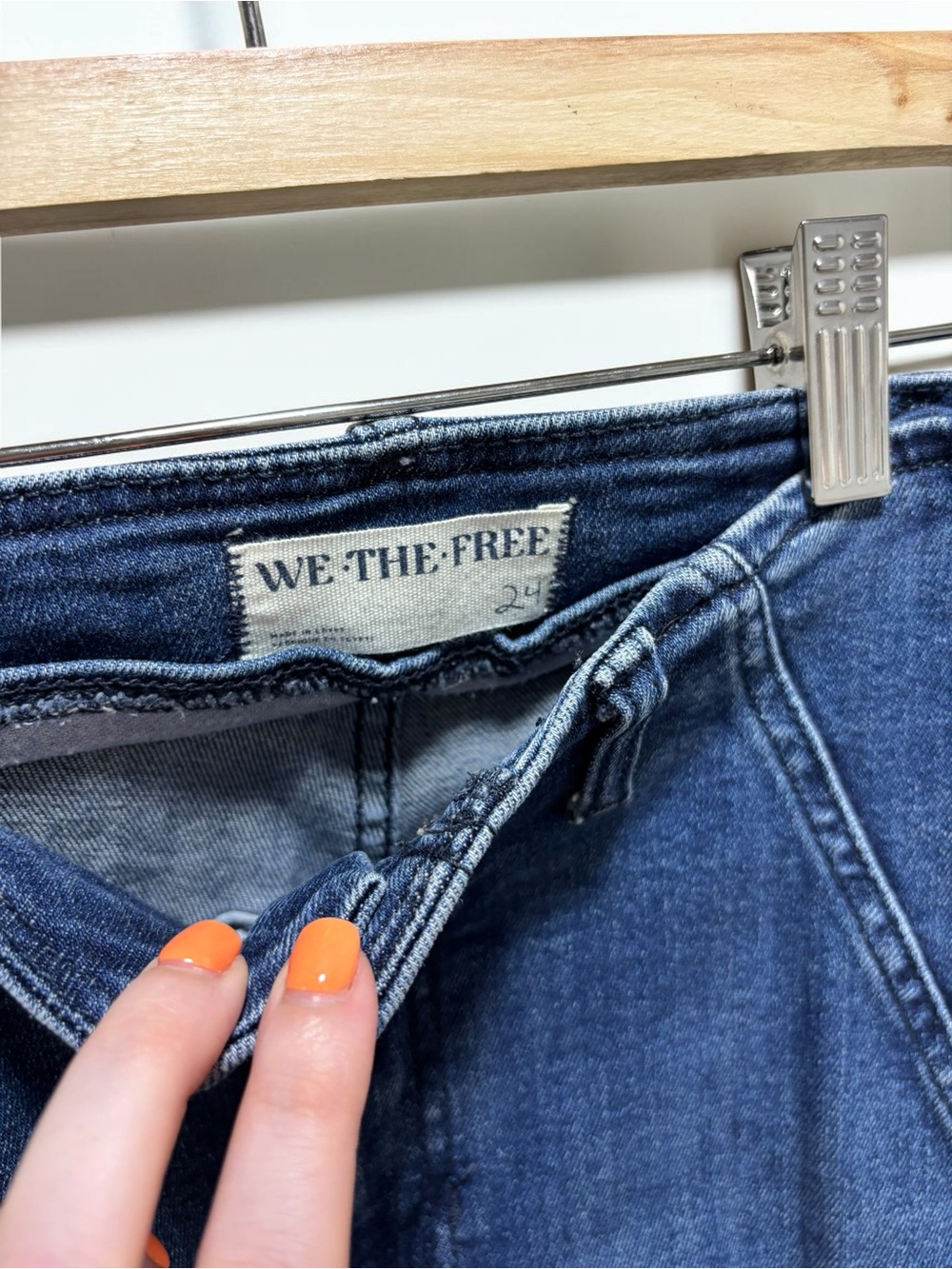Free People We The Free Level Up Slit Slim Flare Jeans Size 24 - Picture 4 of 10